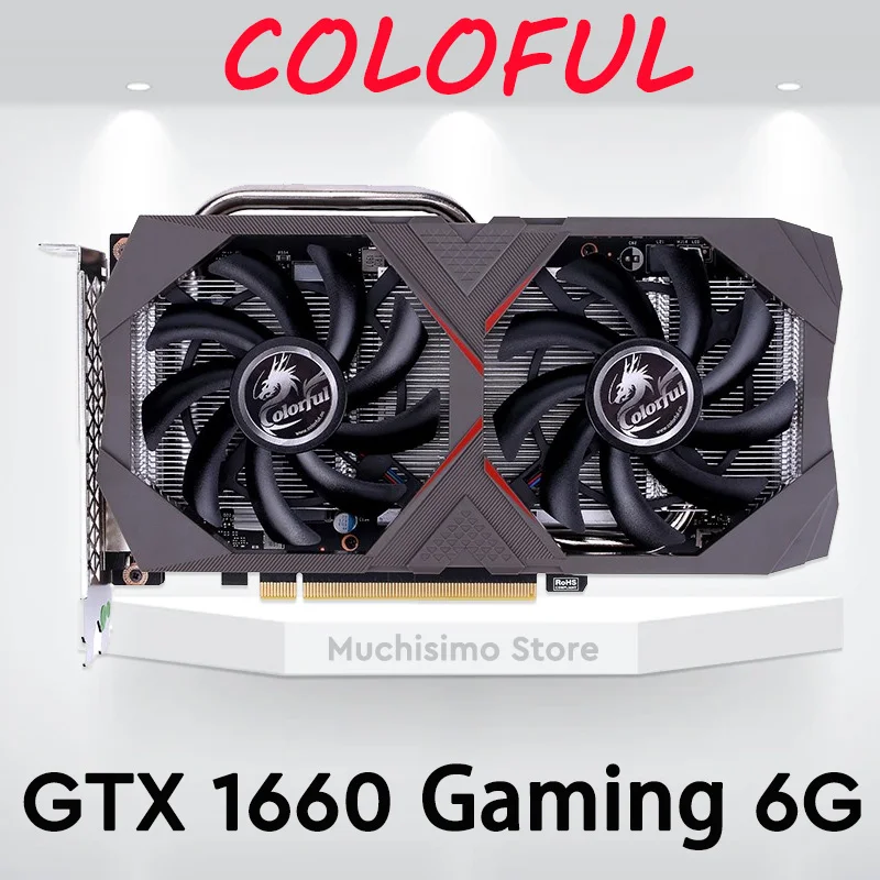 GDDR5 Graphics GTX 1660 Gaming 6G Card GT1660 graphics card 192bit GDDR5 DP+HDMI+DVI  GTX 1660 Video Card GDDR5 Dual Fans New graphics cards computer