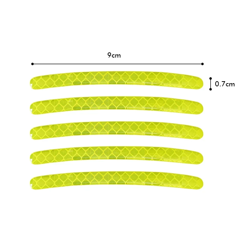 20 Stück Auto Radnabe reflektierende Streifen hinten reflektierende Warnung Aufkleber Klebeband Auto hinten Warnung reflektieren des Band Autozubehör