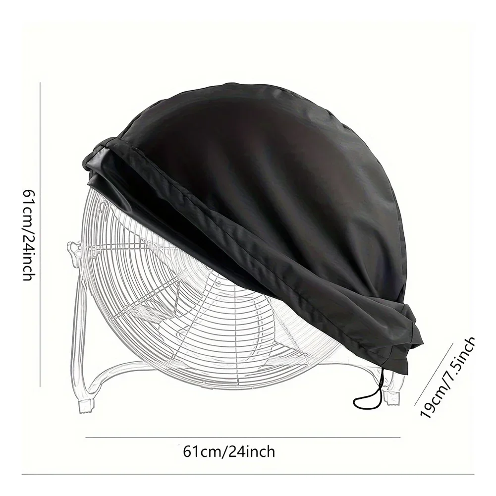 Foldable Industrial Electric Fan Cover Sun Protection Dust Waterproof Coating Adjustable Straps