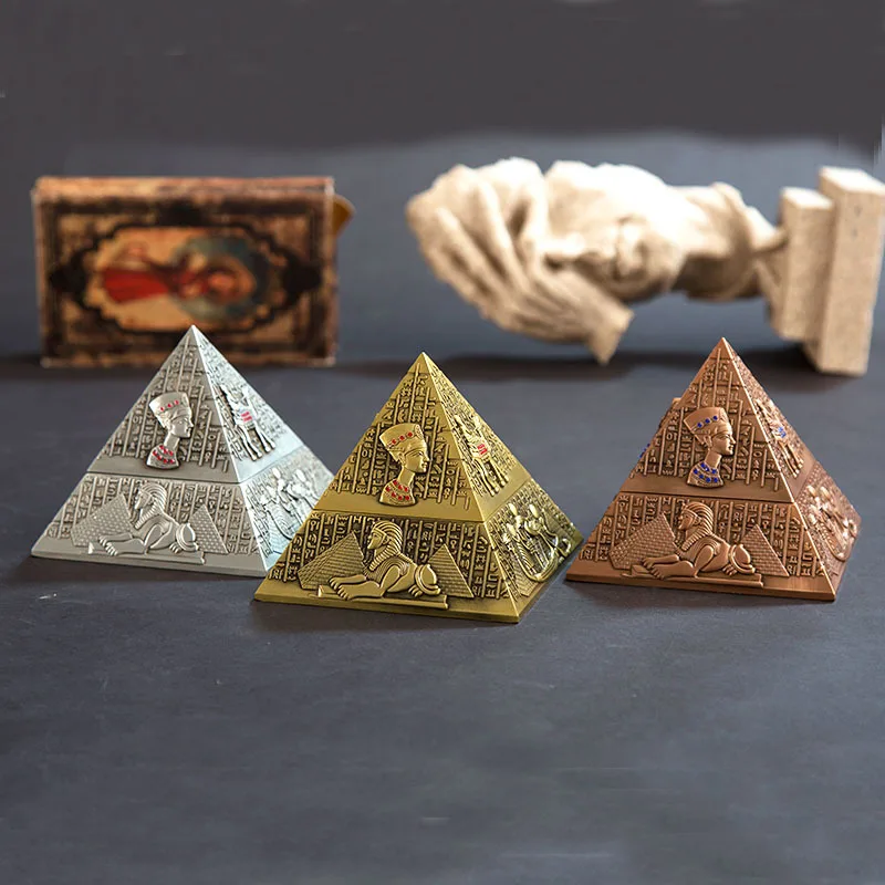 

Egyptian Pharaoh Metal Ashtray Pyramid Ashtray Herb Ashtray Weed Ashtray Home Creative Furniture Decoration Smoking Accessories