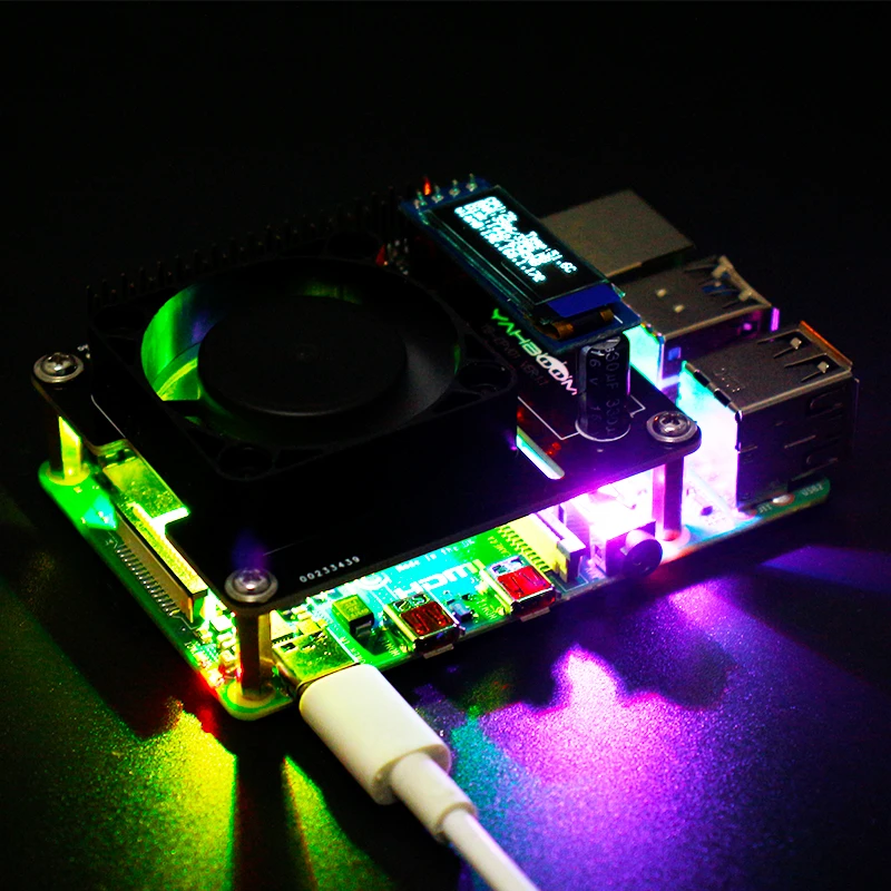 Yahboom RGB ð HAT Ȯ ,   4B 3B + ȣȯ, OLED  ð  