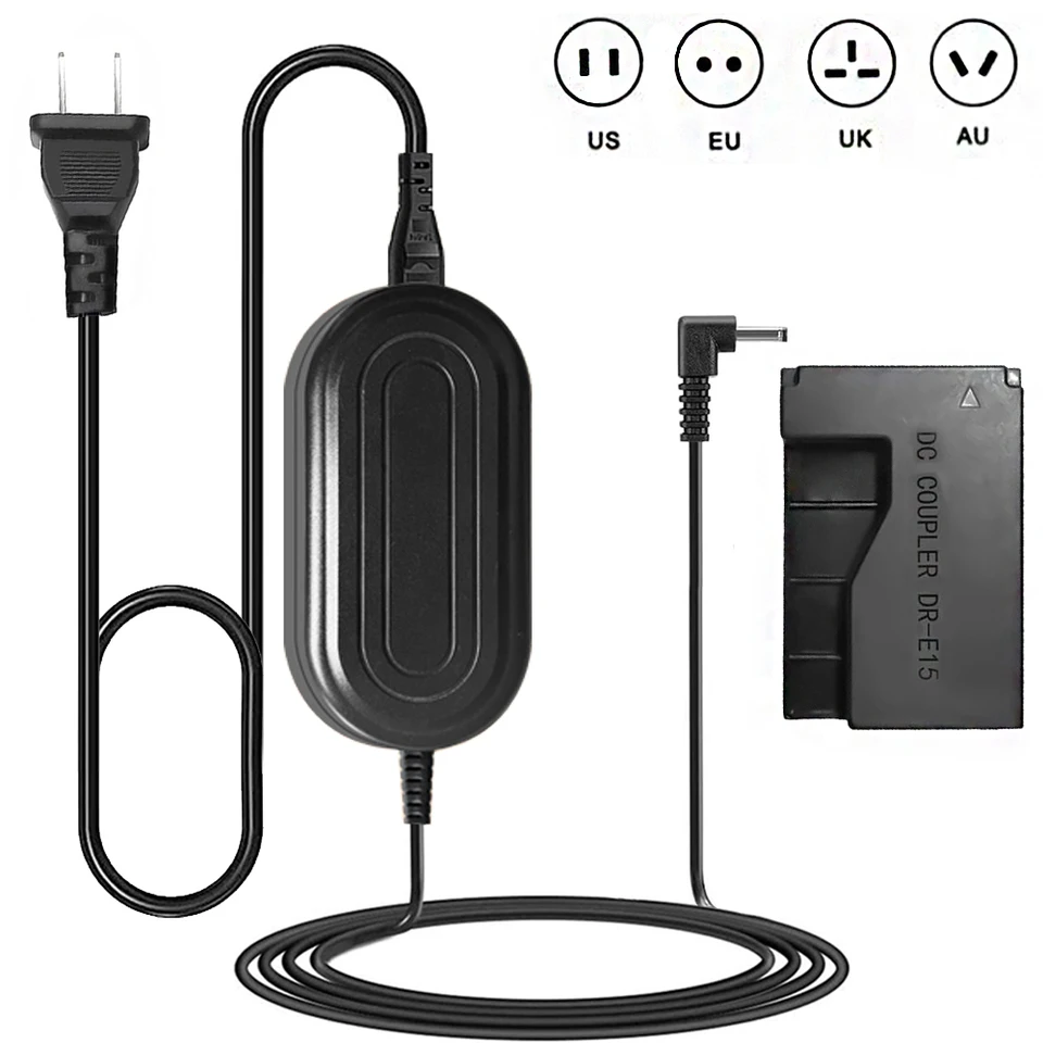 AC電源アダプターカプラーキット,canon eos rebel sl1,eos 100d,kiss