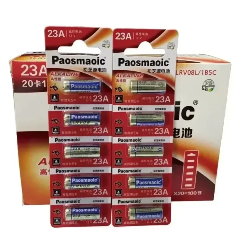 Battery 23A 12V alkaline battery disposable battery 5pcs Alkaline Battery MN21 V23GA 23GA A23S E23A EL12 For Wireless Doorbell Alarm Remote Control Toy