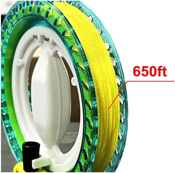 New Arrive  Outdoor Fun Sports 14cm Kite Green Wheel For Big Kite Flying Traction Tools Kite Handle Wheel With String / Line 3