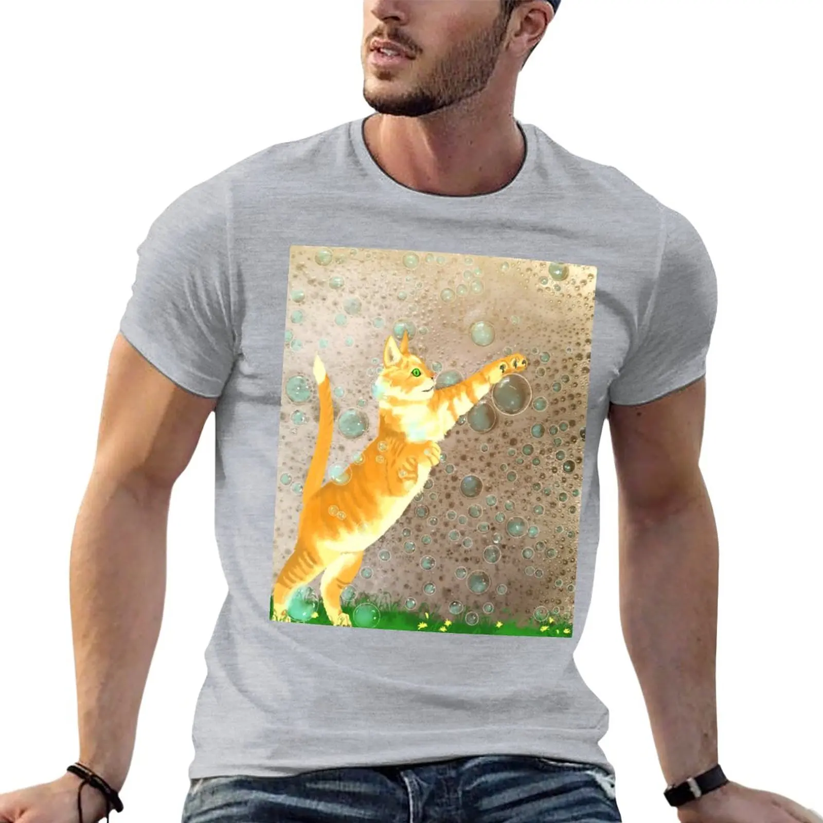 

Trouble Bubble Cat T-Shirt plus sizes aesthetic clothes boys whites mens workout shirts
