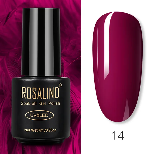 ROSALIND Nail Gel Polish Glitter Series Gel Varnishes All For Manicure Soak Off UV Lamp Nails Art Semi Permanent Gel Polish RA14