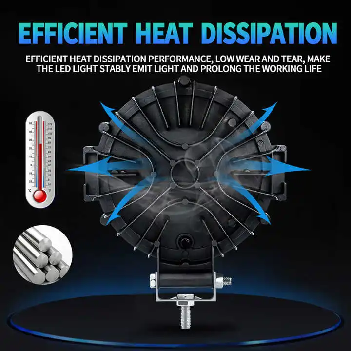 7inch Auto Work Light Flood Fog Led Light Round LED Offroad LED Bar Spot Lamp12V
