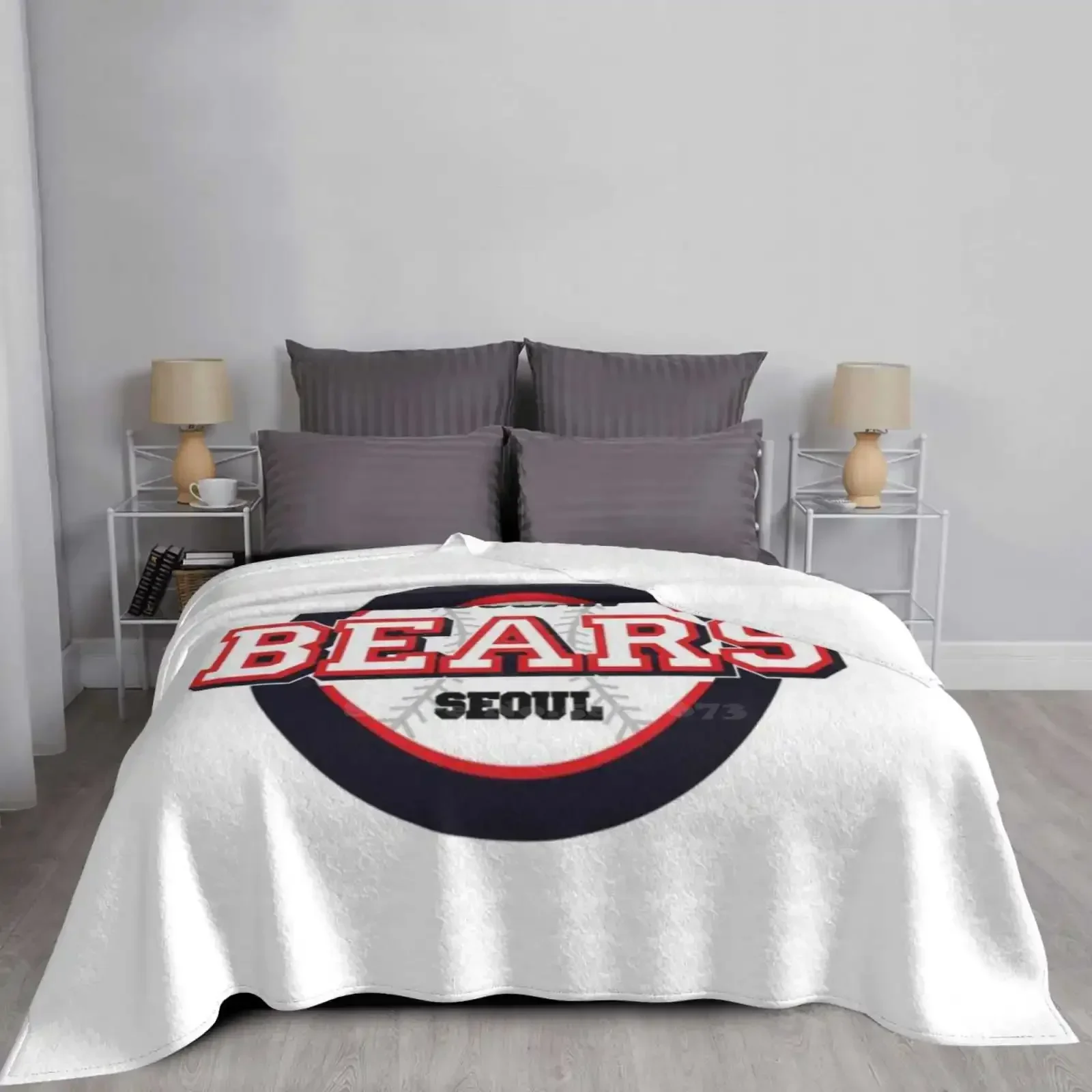 Doosan Bears Seoul Kbo Logo Creative Design Light Thin Soft Flannel Blanket Doosan Bears Doosan Bears Korea Korean Baseball 5