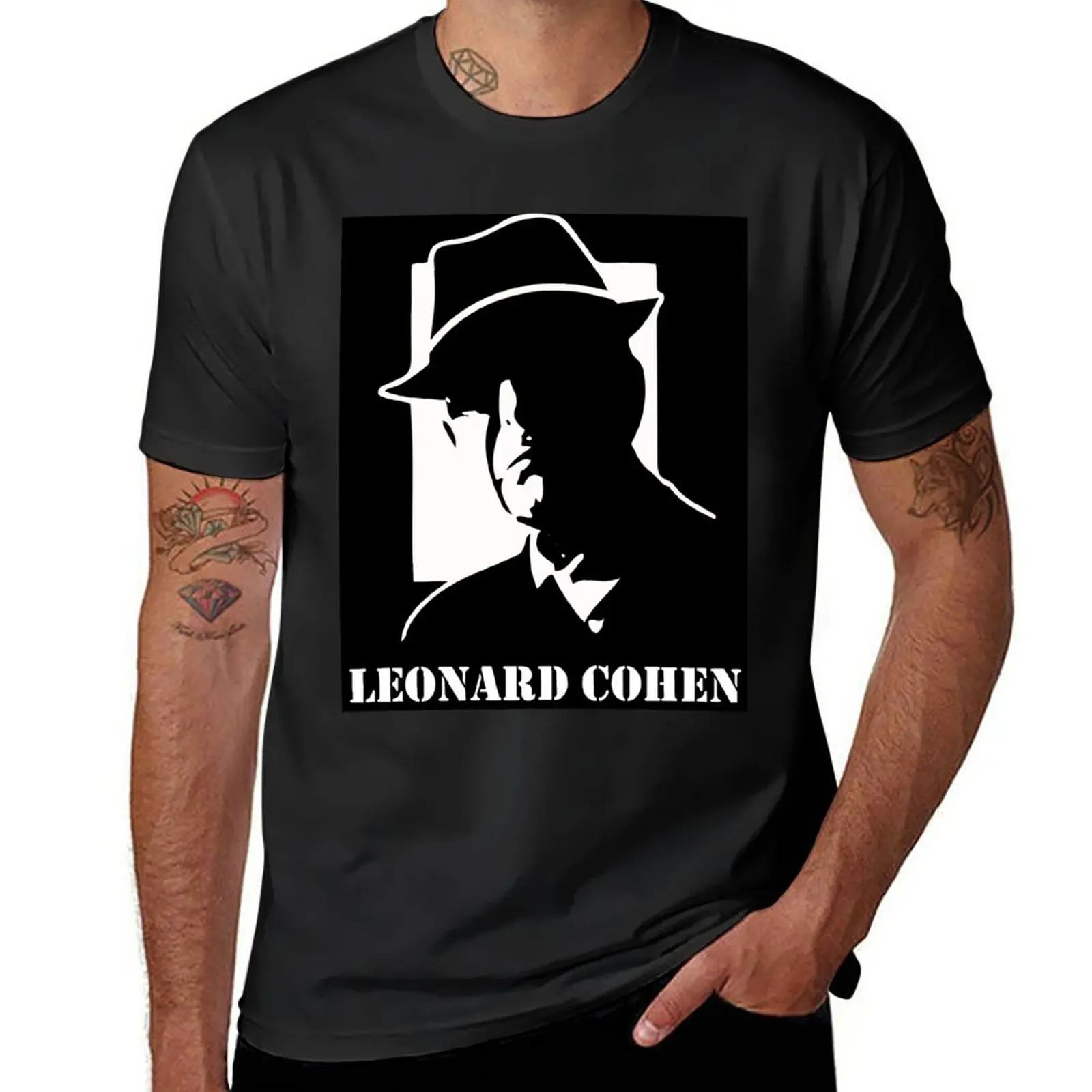 

Leonard Cohen T-Shirt vintage clothes Blouse men workout shirt