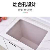 ตู้ครัวประกอบง่ายจากโรงงาน ผลิตเตาและตู้เก็บของ พร้อมอ่างล้างจานแบบติดตั้งในตัว ท็อปเคาน์เตอร์หินอ่อน 4