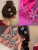 New 2pcs Sliver Snowflake Hair Clip Women Girls Sweet Bangs Side Clip Glitter Shiny Edge Hairpins Christmas Headwear