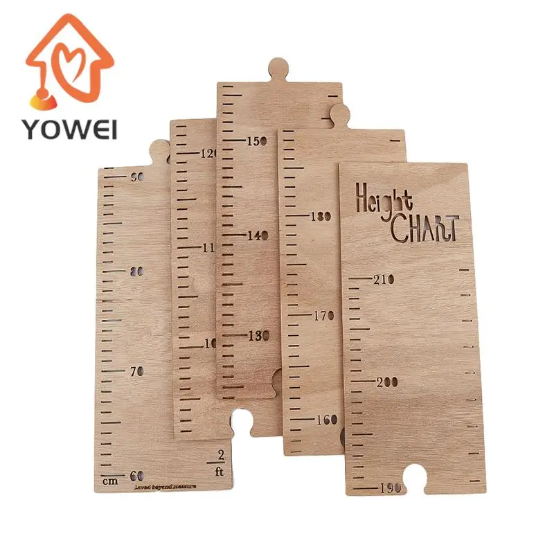 Wooden Kids Height Growth Chart Ruler Baby Children Height Gauge Room Decoration Wall Meter Measurement Stickers 60-210CM children height measuring chart