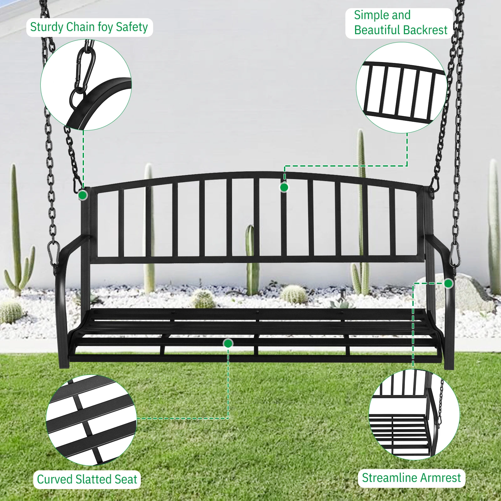 Iron Art With Iron Chain Swing 3