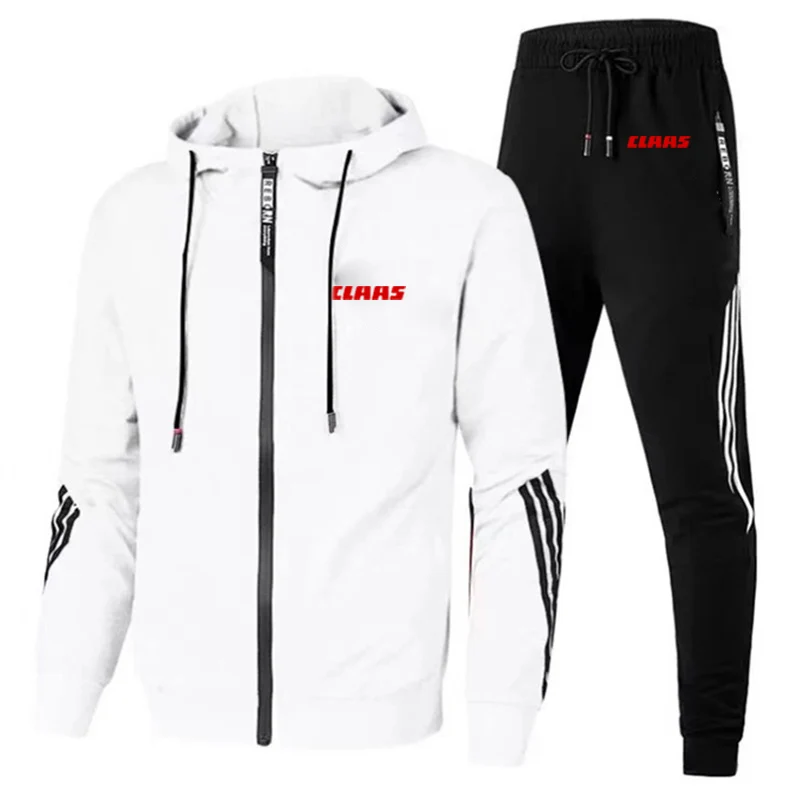 2023 new men's spring and autumn CLAAS printed hoodie high-quality striped sweatpants comfortable cotton Harajuku casual pants s