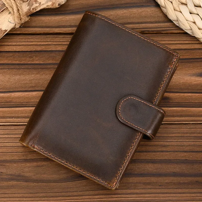 Genuine Leather Card Wallet with RFID for Men and Women