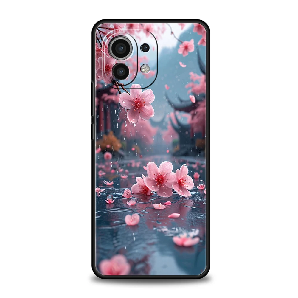 Rosa frühlings kirschblüten telefon hülle für xiaomi mi 14 13 12 11 ultra 13t 12t poco c51 f3 f4 f5 x3 x4 nfc m3 pro lite 5g abdeckung – Detail 7