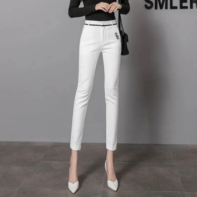 

2023 Spring Women's Golf Pants Slim Temperament Women's Nine Points Pants Women's Suit Pants Selling Women's Pants