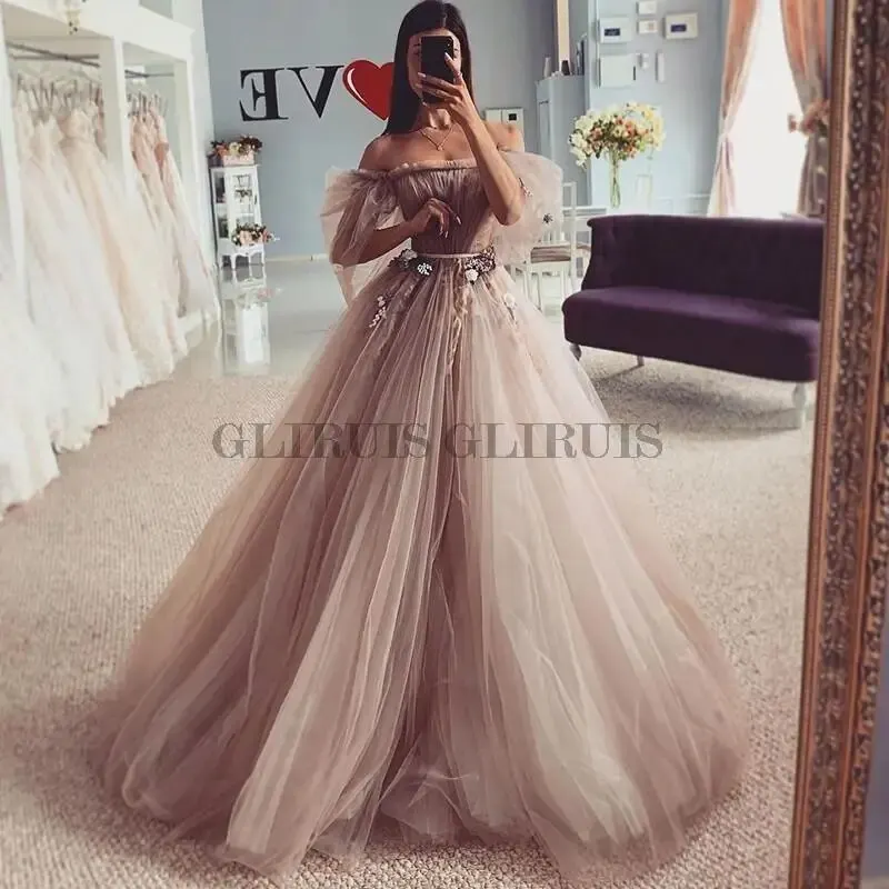 

Old Pink Vintage Wedding Dresses Puff Long Sleeve Wedding Gowns Lace Fairy Bride Dress Boho Cheap China Vestido de Noiva