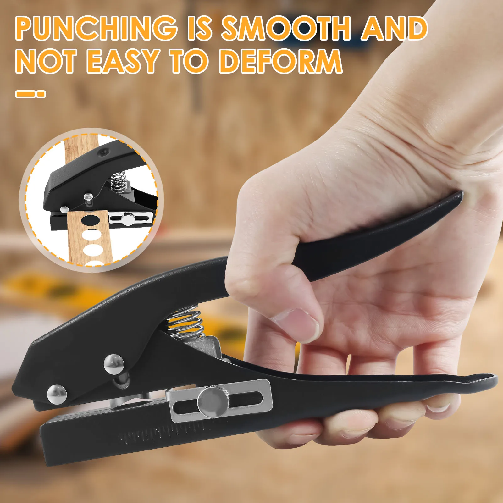 Single Hole Punch 8/15mm Hole Puncher Edge Banding Round Punching Pliers Paper Scrapbook Punches for Home Office School Supplies - 2