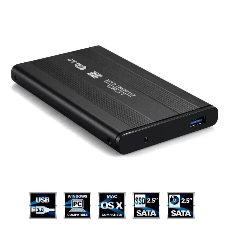 HDD 케이스 외장 USB 3.0-하드 디스크 드라이브, Sata HDD 어댑터 케이스, PC 컴퓨터 노트북 HDD 인클로저 박스, 2.5 인치
