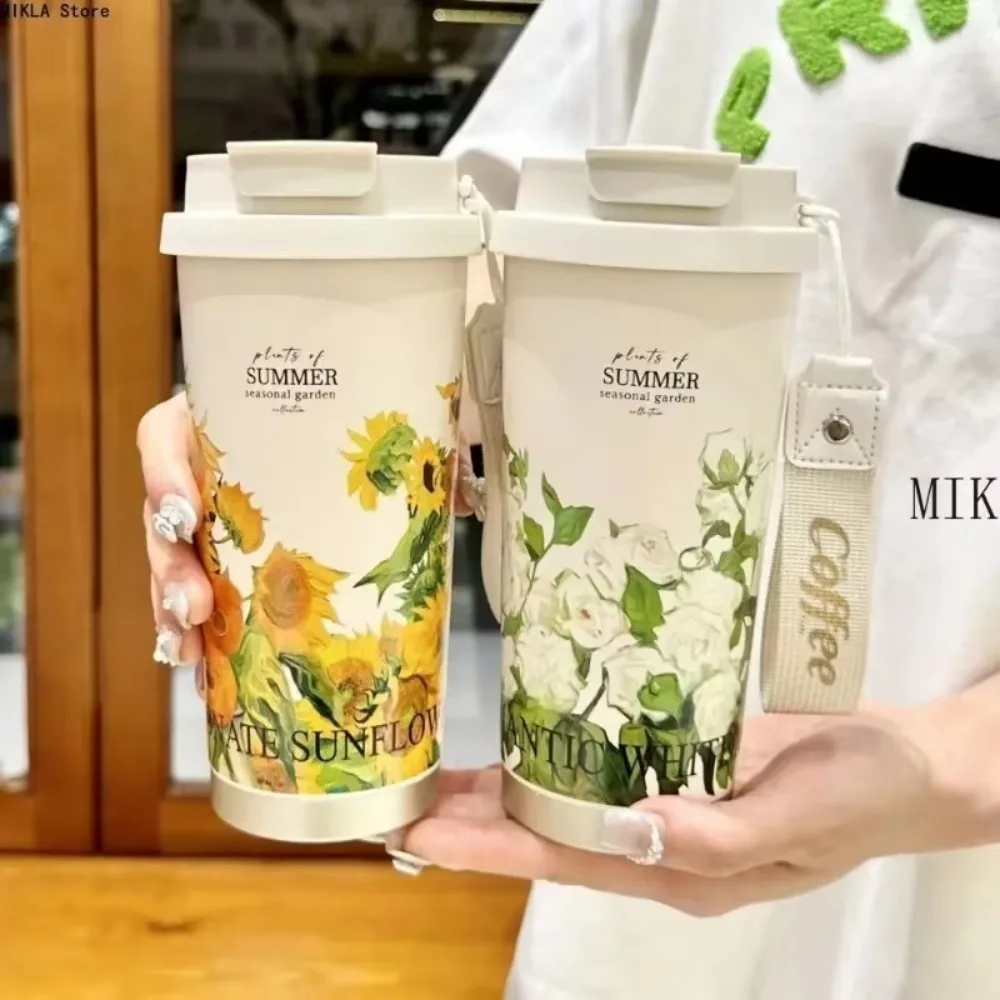 Large Capacity 500ml Insulated Stainless Steel Coffee Mug - Leakproof Double-Layer Vacuum Drinkware