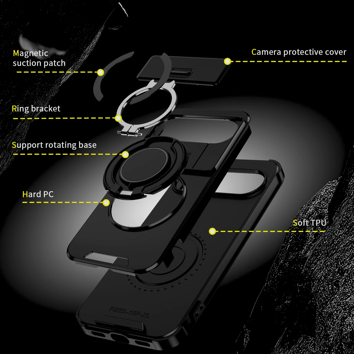 Premium Shockproof Armor Case with Anti-fall Support and Car Mount Feature