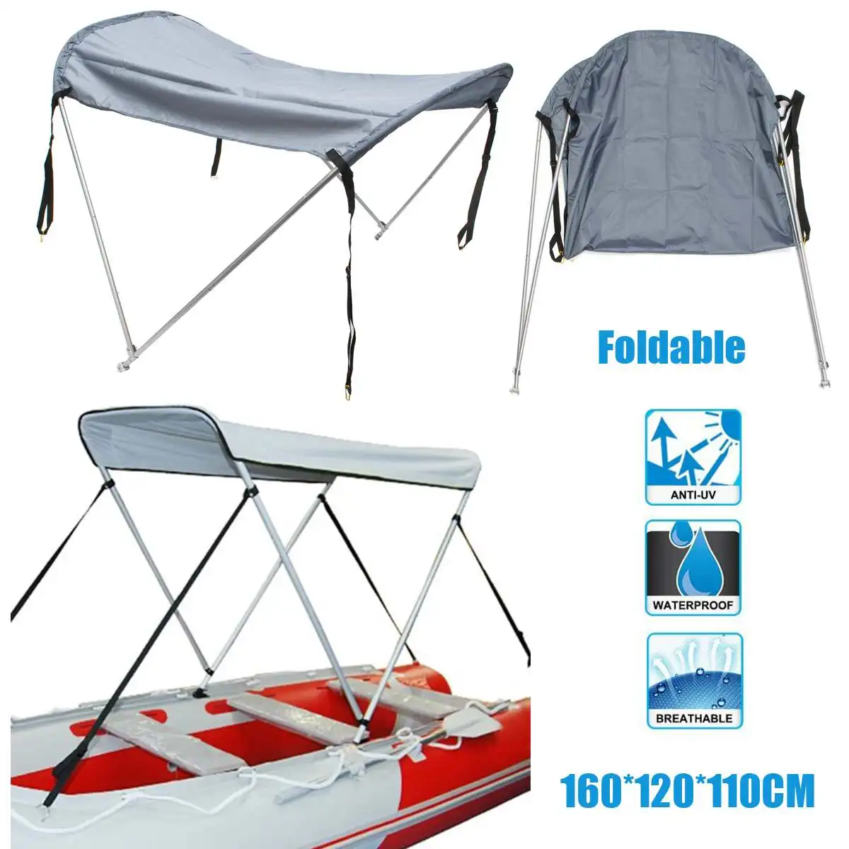 Waterproof-Anti-UV-Top-Tent-Sunshade-shelter-flatable-boat-boat-dinghy ...