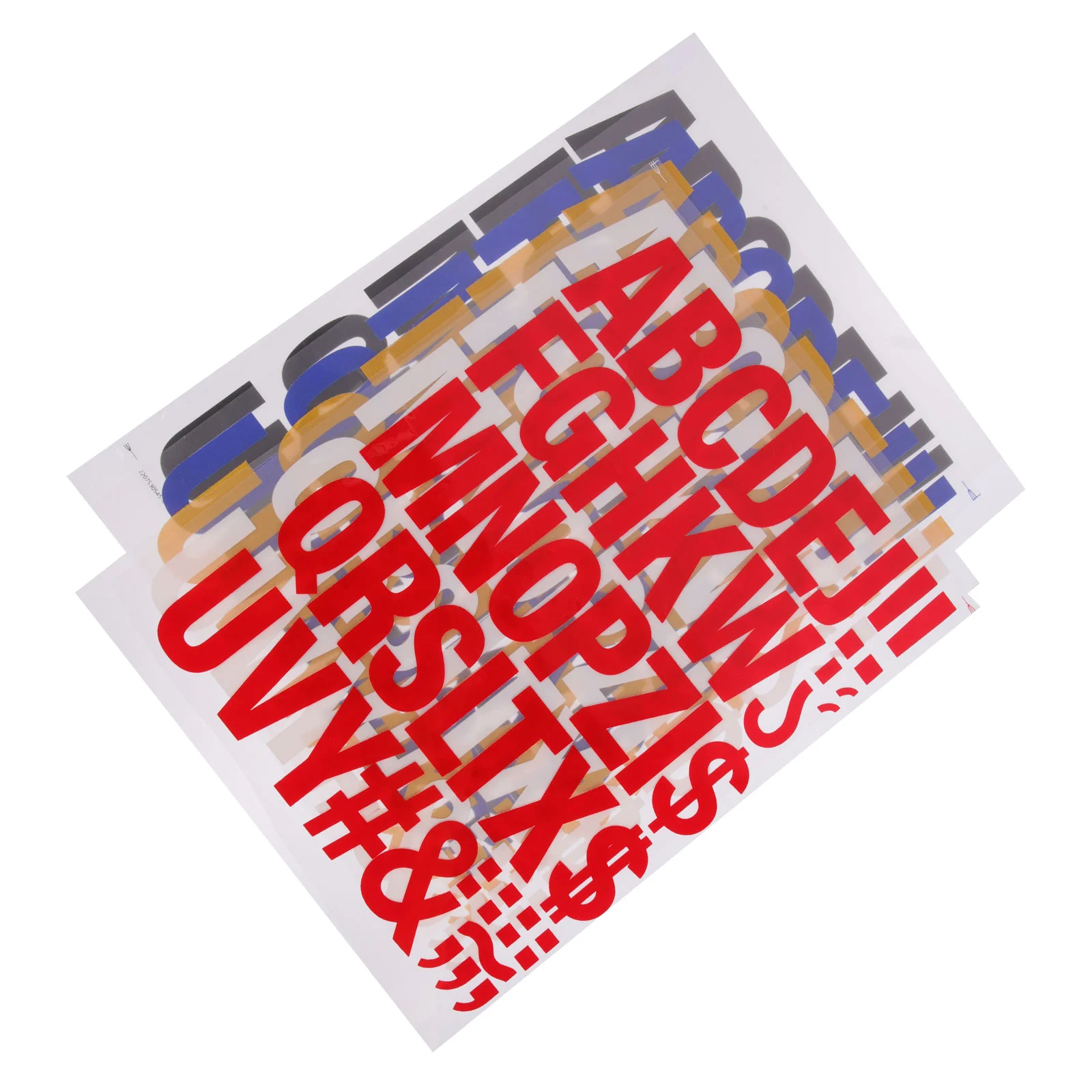 

5 Pcs Decorate Heat Transfer Ironing Stickers Letters for Fabric Flocking Patches