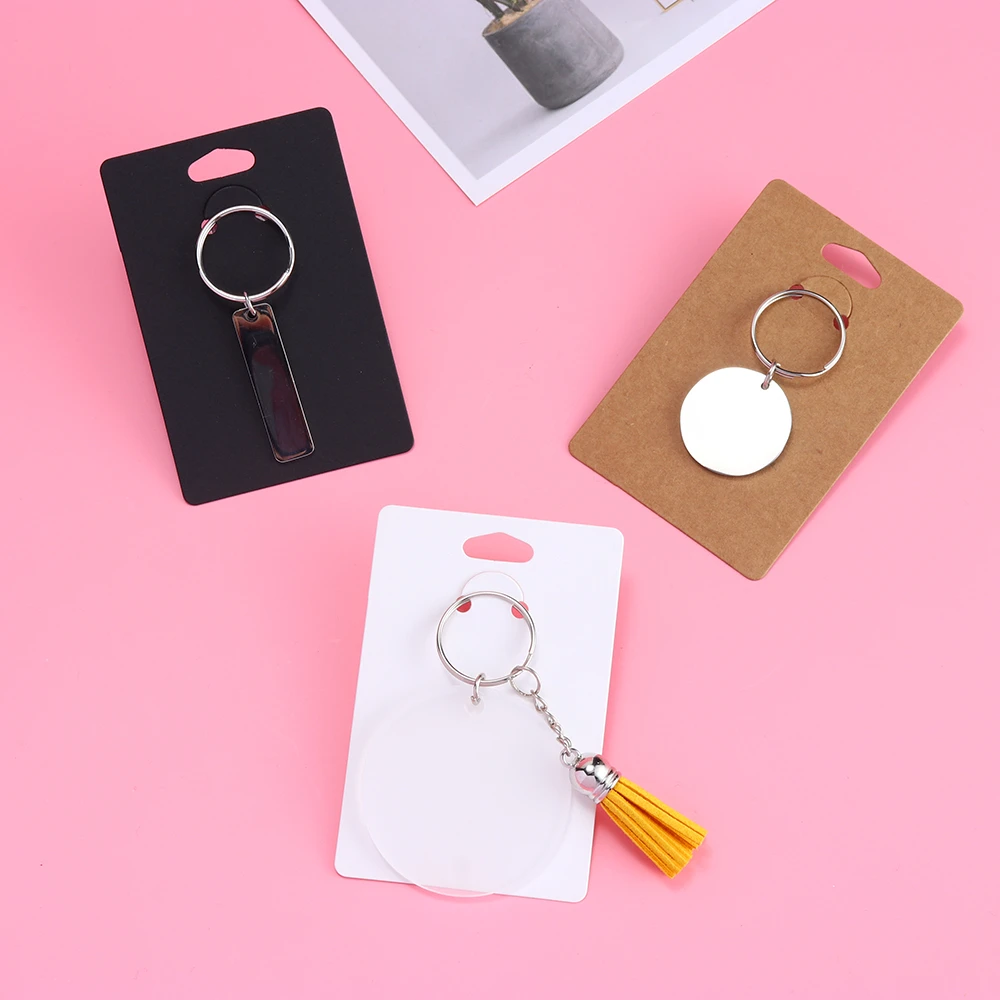 50pcs 4 Sizes Mixed Black White Brown Jewelry Display Ring Storage Keychain  Cards Holder Packing For Gift Jewelry Wholesale - Jewelry Packaging &  Display - AliExpress