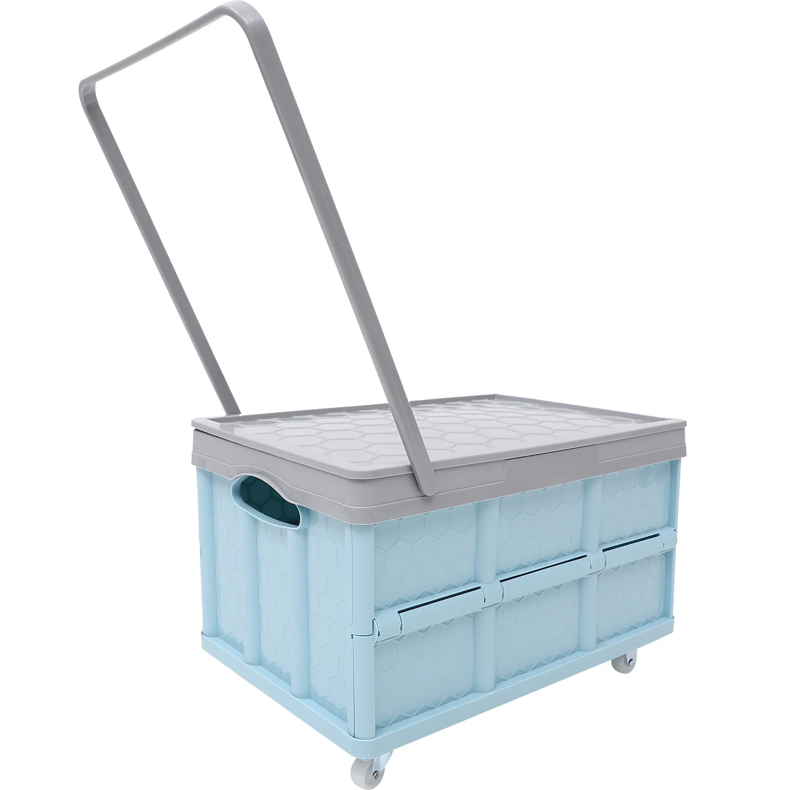 

English title: Alipis Collapsible Rolling Crate Wheels Foldable Utility Cart Handcart Shopping Trolley Travel Shopping Moving