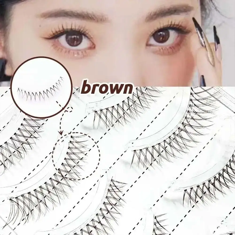 

5 Pairs New Manga Lashes Soft Natural Eyelashes Thick Manga False Eyelashes Dating Daily Eyelashes Makeup Eyelashes R9s7