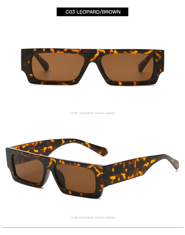 Fashion Square Sonnenbrille Männer Frauen Schmale Rahmen Shades Rechteck Vintage Gelb Schwarz Sonnenbrille Radfahren Steampunk Brillen – Detail 6