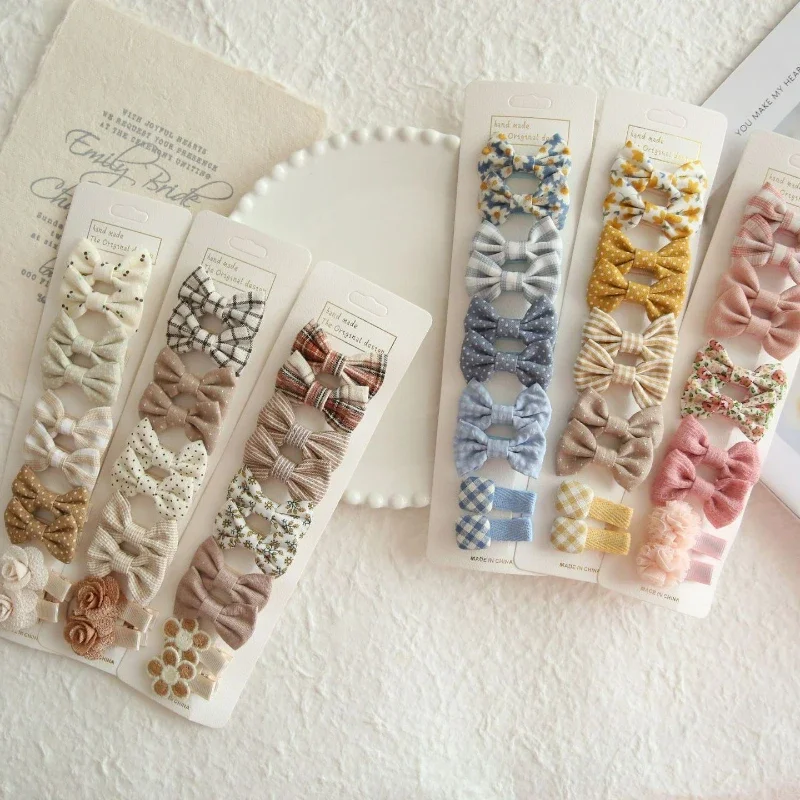 10Pcs/Lot Children's Girl Hairpins Cute Headwear Hair Accessories Bow For Babys Scrunchie Hair Clips Kids Barrettes Headwear 4