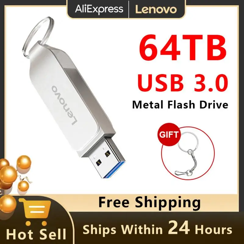 Lenovo 64Tb Usb 3.0 Interfaccia Pen Drive 16Tb 8Tb Usb Flash Drive Capacità Reale Memory Stick Flash Ad Alta Velocità Per Laptop Ps4 Ps5