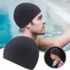 NEW Swimming Cap Elastic Nylon Ear Guards Long Hair Pool Cap Slim Swimming Cap Swimming Accessories 3