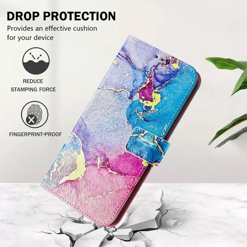 Leather Flip Wallet Phone Case with Card Slot Holder - Elegant Design and Durable Back Cover