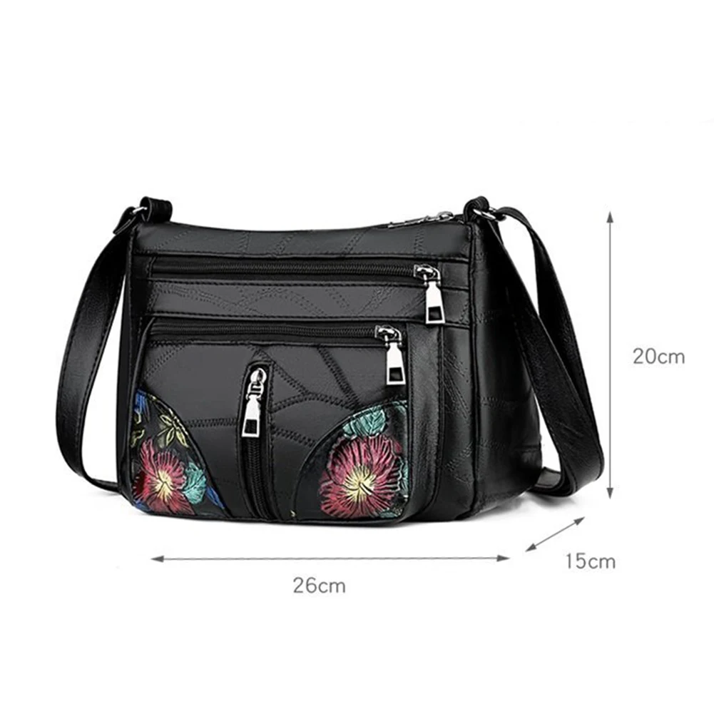Women's Crossbody Shoulder Bag, Solid Colour Leather Handbag_voghion.com