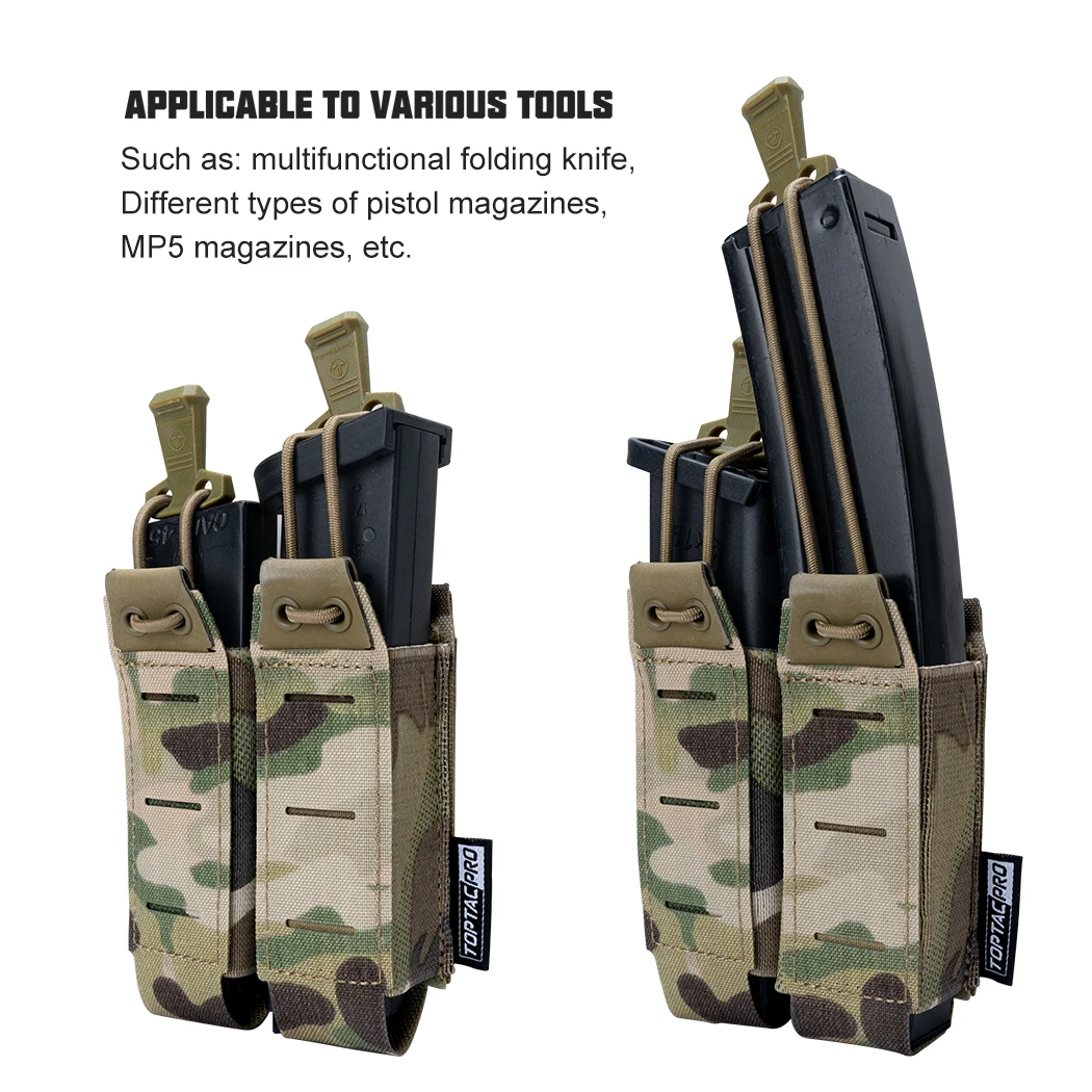 TOPTACPRO 500D Cordura Tactical 9mm Mag marsupio per coltello custodia