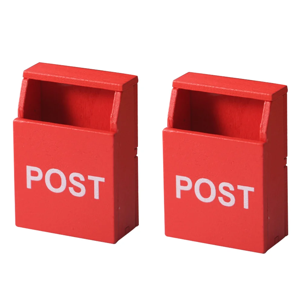 

2pcs Mini House Mailbox DIY Adornment Mini Furniture Model Miniature Mailbox