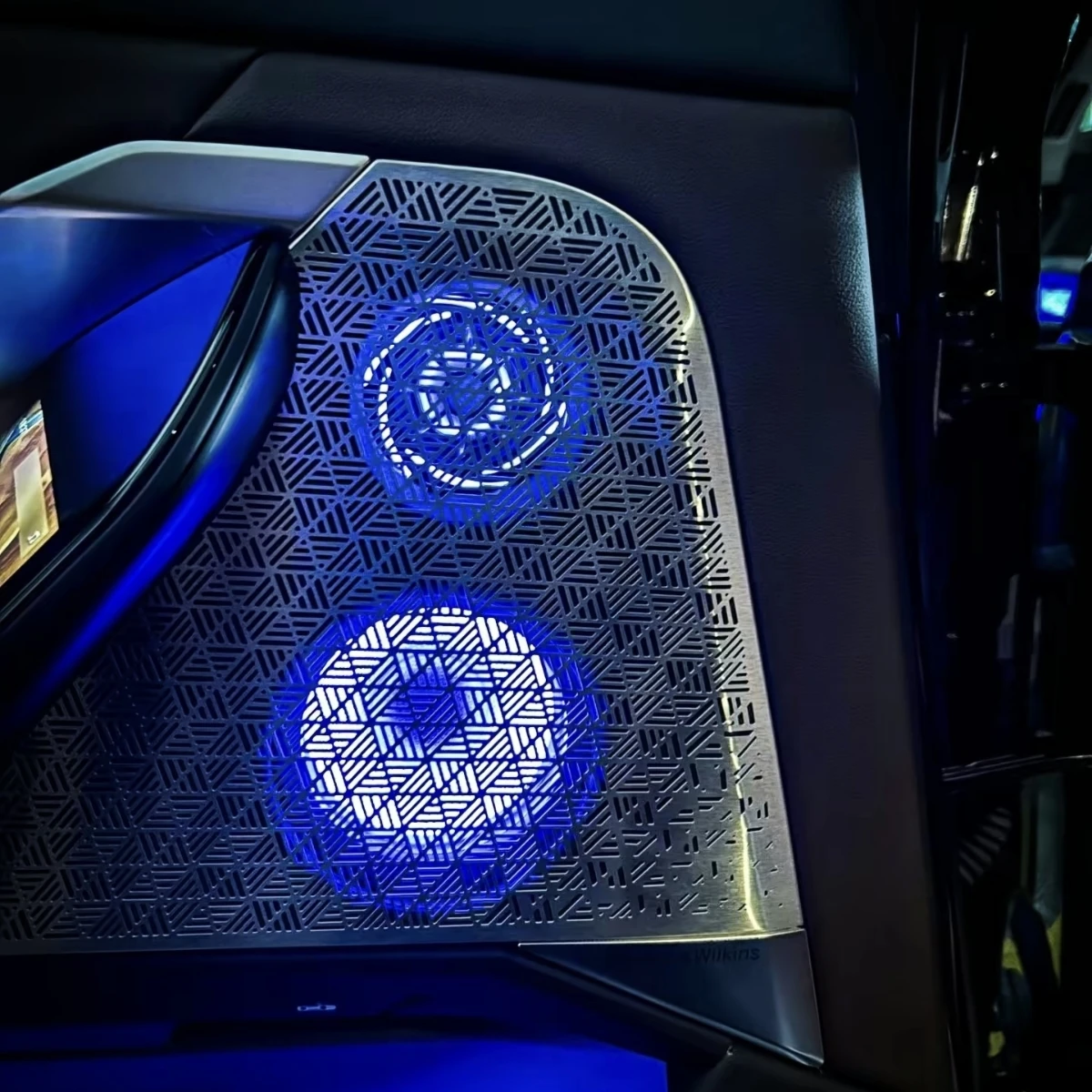 BMW 신형 7시리즈 G70용 차량용 미드레인지 트위터 하이파이 음악 스테레오 혼 앰비언트 라이트 (순정 LED 스피커 커버와 호환)