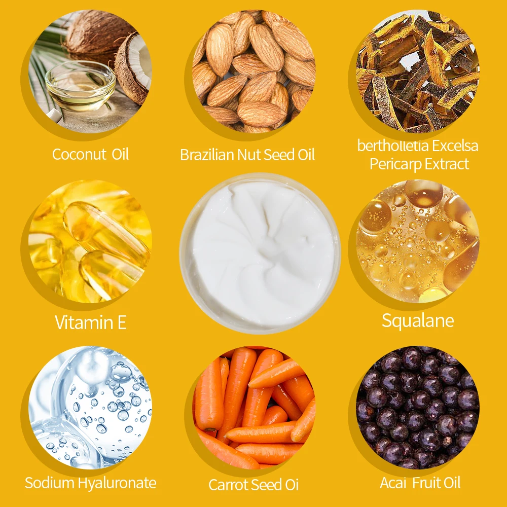 Skin Care Coconut Oil Face Body Lotion Butter Cream Whitening Moisturizing Brightening Collagen Remove Melanin Beauty Health 4