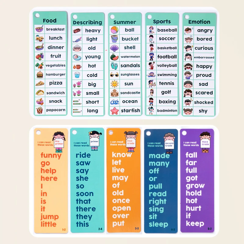 Kids Vocabulary Flash Card Sight Words English Educational Flashcards Vocabulary Building High Frequency Words Teaching Aids 4