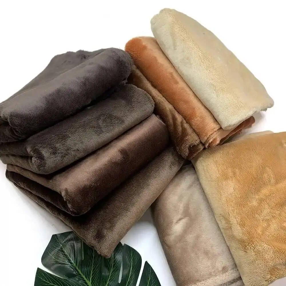 Minky Fabric 3mm Polyester 43 Colours Available Eco-friendly 45x50cm Plush Doll Costume Liner Plush