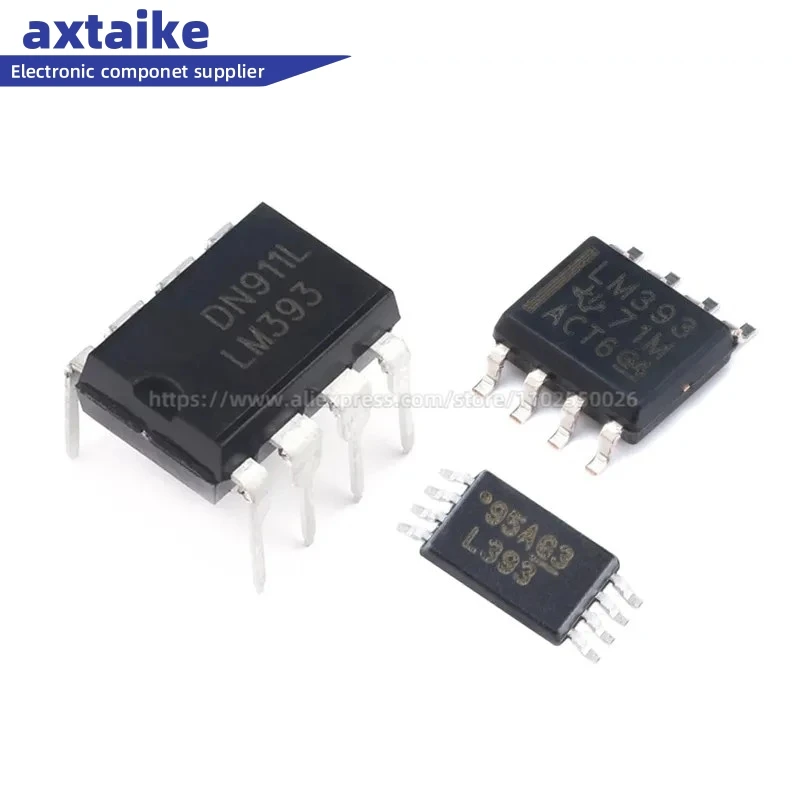 10 Pz Lm393 Lm393P Dip-8 Lm393Dr Lm393Adr Soic-8 Lm393Pwr Tssop-8 Lm393Dgkr Vssop-8 Lm393Dt Comparatori Analogici