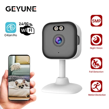 5MP Mini Cube Camera 5G Wifi Indoor Security IP Cam with Two Way Audio 3MP Human Detection CCTV 2MP Onvif 5X Zoom O-Kam Pro APP 1