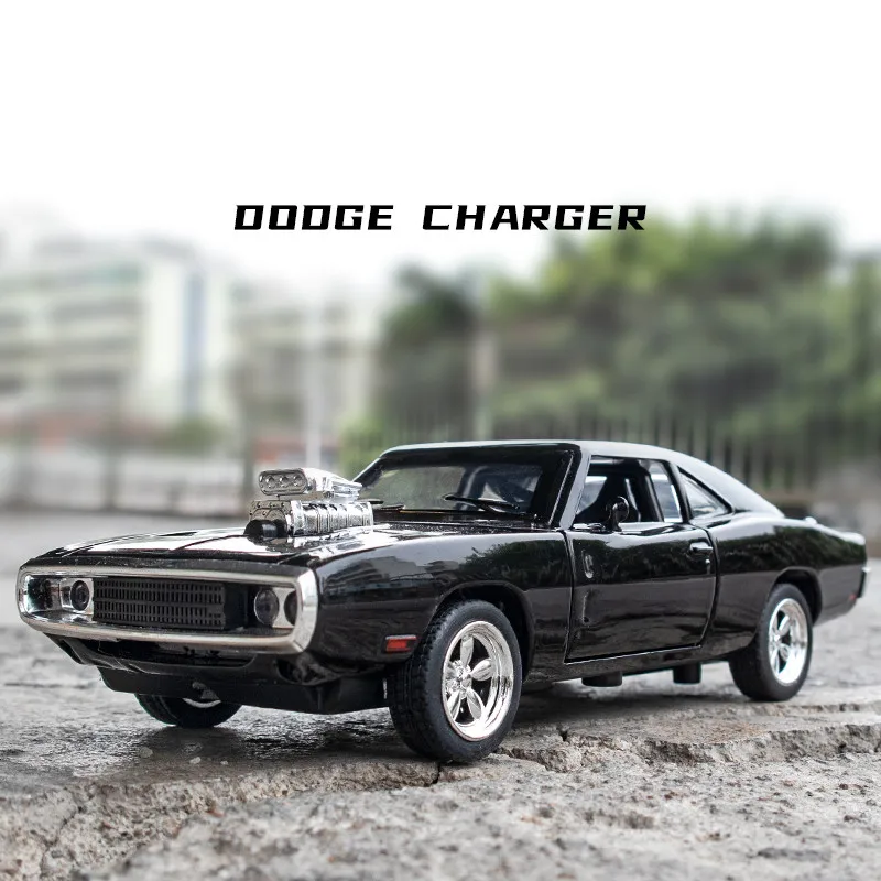 1:32 Alloy The Fast And The Furious Dodge Car Model With Sound And Light Diecasts & Toy Vehicles Pull Back Car Collection Toys 2