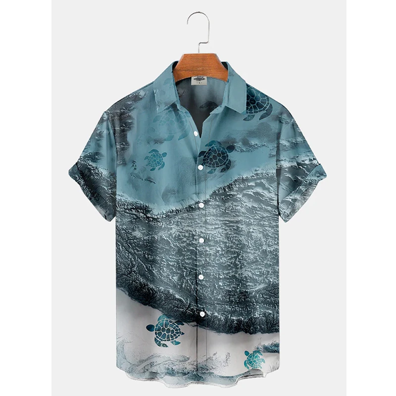 thumbnail image 1 of Camisa hawaiana vintage para hombre, estampado de mapa 3D, camisa de manga corta para hombre, botones de solapa, ropa para hombre, tops casuales de moda, camisa de gran tamaño, 1 of 5