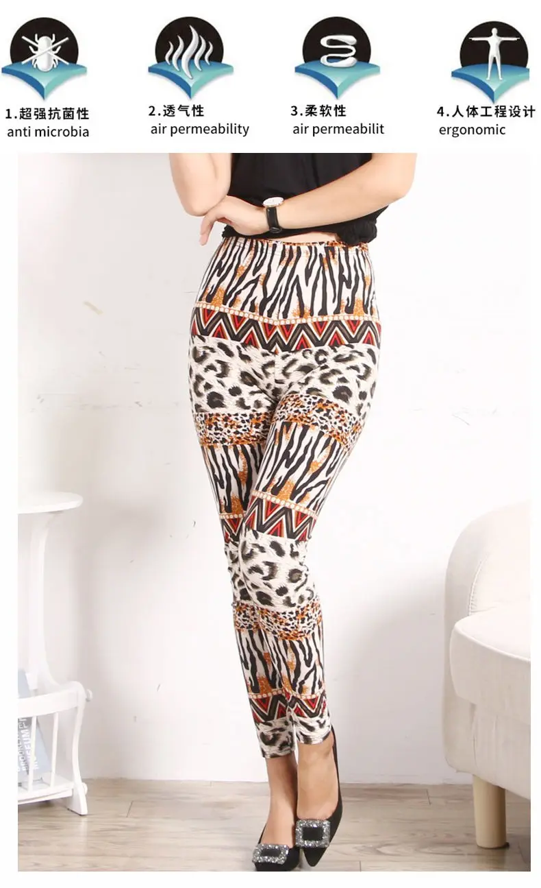 High Waist Animal Printed Leggings Soft Stretchy Women Sexy Leopard Print Pencil Pants Sport Fitness Yoga Fitness Gym Leggings - view