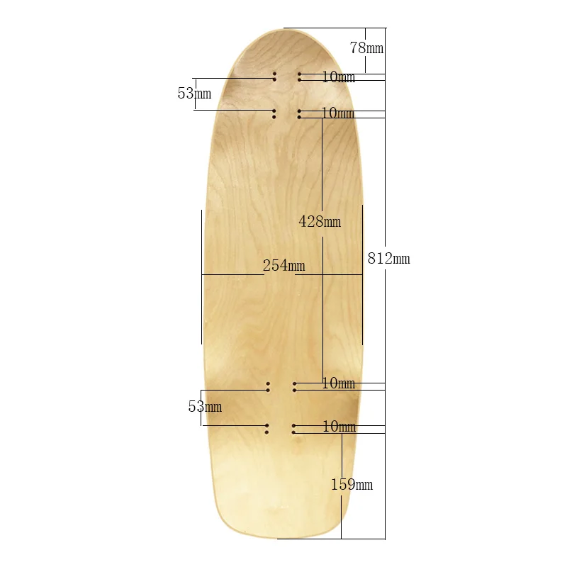 Not Wheel Bite Skateboard Deck, Bois d'érable adulte, Queue simple