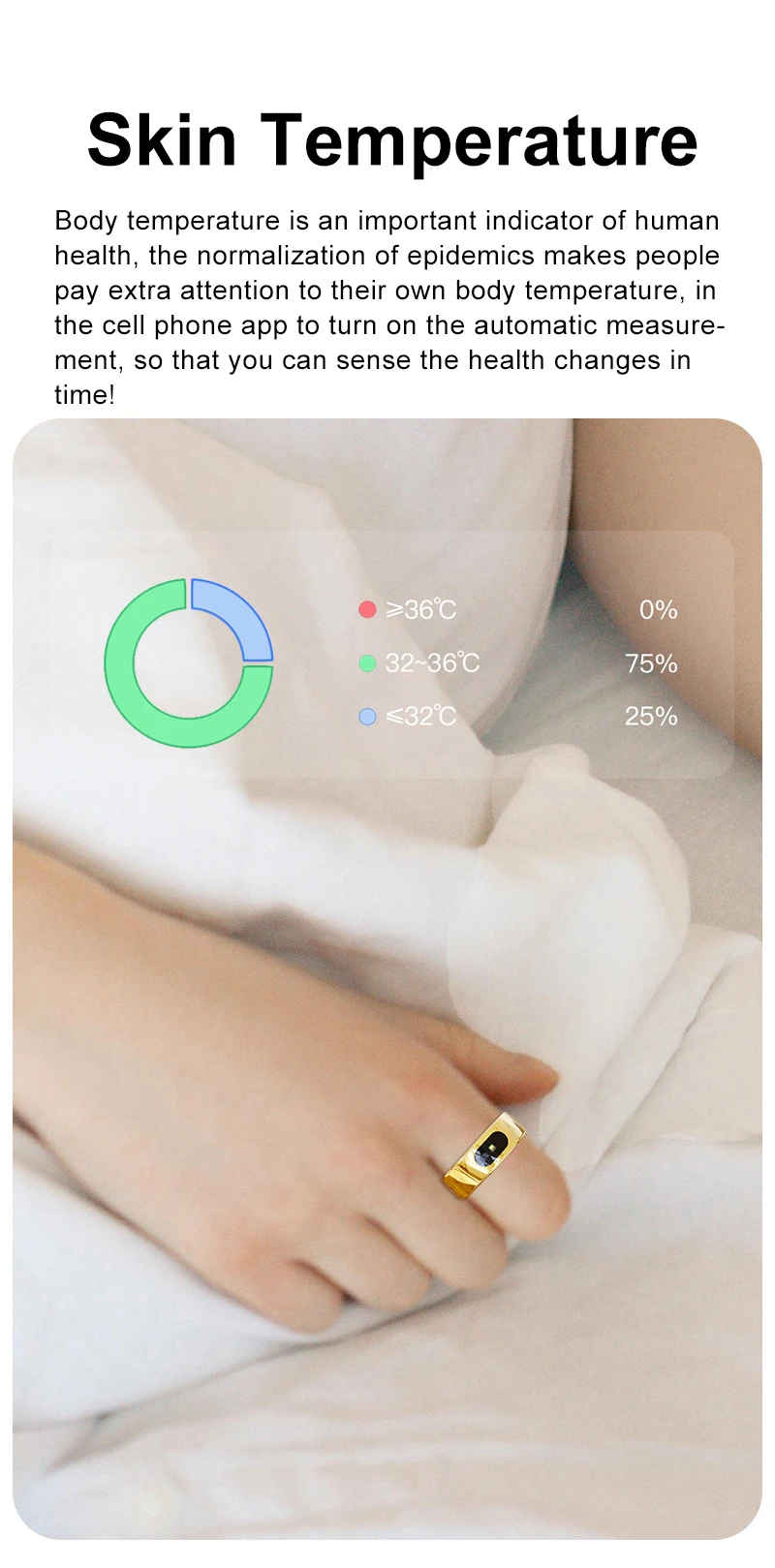 New R08 Smart Ring With Charging Case Smart Touch Screen Health Monitor Sports Fitness Tracker IP68 5ATM Waterproof Smart Ring